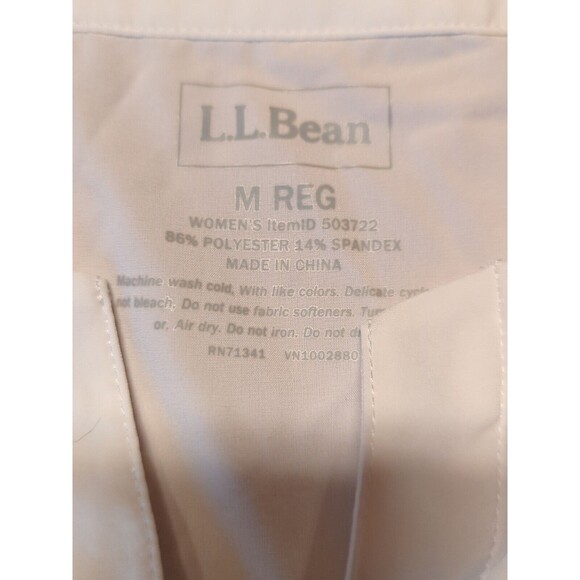 LL Bean Swim Cover Up Womens Medium White Split Neck Tunic Stretch - Picture 5 of 8